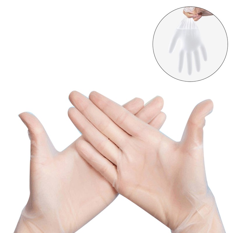 100pcs Disposable PVC Gloves High Elastic Gloves for House Cleaning