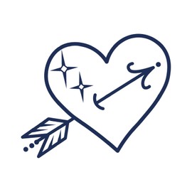 Tattwo.me - 2 Week Waterproof Temporary Plant Tattoos - Sagittarius in Heart - EU Compliant - Plant Based Ink - Tattoo Base Size: 5 x 5 cm (P1061)