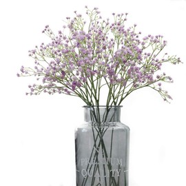 Gumolutin 9PCS Long Stem Artificial Baby Breath Flowers Fake Real Touch Gypsophila for Home Office Indoor Outdoor Wedding Decoration Festive Furnishing, Purple