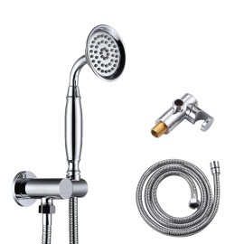 Antique Brass High-Pressure Handheld Shower Contemporary Telephone Shaped Sprayer Slide Bar Jet Soft Bathroom FaucetsColor: Nickel, Bath & Shower Faucet Type: Exposed Shower Faucets