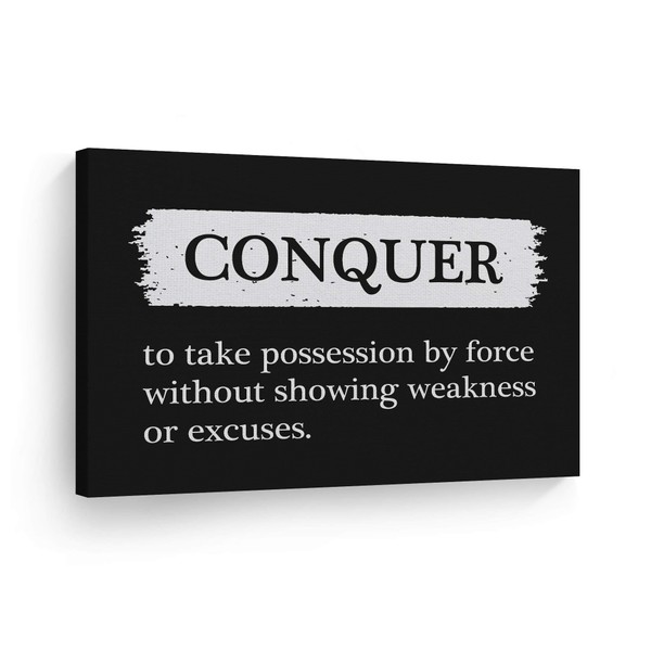 Smile Art Design Conquer Definition Black and White Dictionary Motivational