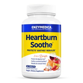 Enzymedica Enzymedica, Heartburn Soothe, Orange-Vanilla Flavour, Dietary Supplement, 90 chewable Tablets, Vegan, Gluten-Free, Soy-Free, Non-GMO