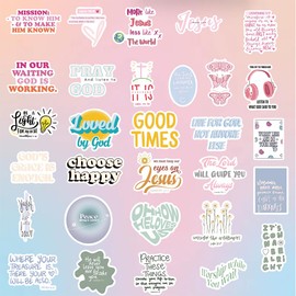 Sapuion 200PCS Bible Stickers, Inspirational Christian Stickers, Bible Verse Stickers, Aesthetic Jesus Faith Stickers for Water Bottles, Religious Christian Gifts for Kids Men and Women