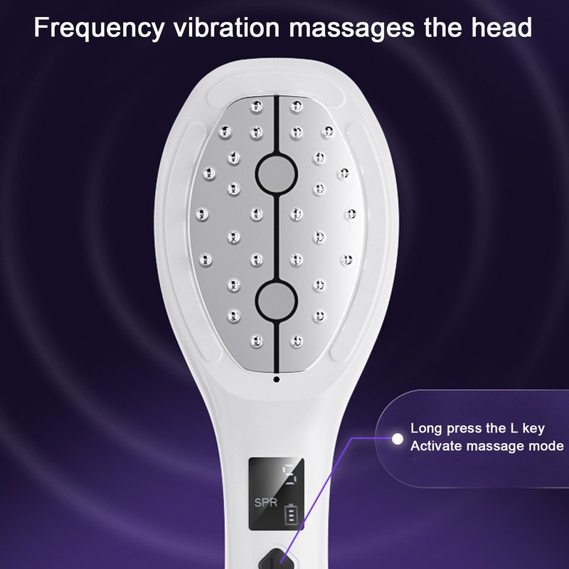 Electric Scalp Massage Brush Red Lighting Ultrasound Atomization Scalp Applicator