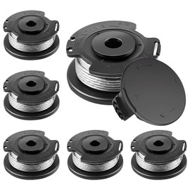 Forhandy Grass trimmer spool, 6 pieces diameter 1.65 mm / 4.9 m nylon thread spool F016800569 F016800385 with 1 replacement trimmer cap F016F04557 - trimmer spool for Bosch brush cutter ART 23 SL/2300