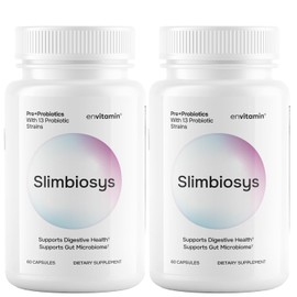 envitamin Slimbiosys Ultra Probiotic Capsule - Pre & Probiotics for Women & Men - Support Your Microbiome (2 Pack, Slimbiosys)