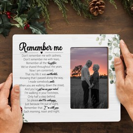 DIMSEOIUS In Memory of Loved One Gifts, Remember Me Picture Frame, Memorial Gift for Loss of Mom Dad, Fits 4x6 Photo