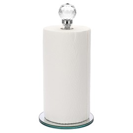 Sumnacon Paper Towel Holder,Crystal Free Standing Paper Towel Roll Holder for Bathroom Bling Kitchen Countertop Paper Towel Holdesr Gorgeous Silver Paper Towel Holders for Kitchen Bathroom Countertop