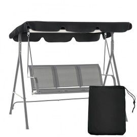 Patio Swing Canopy Replacement Top, 65x45/75x45/78x47 Outdoor 2/3 Seater Porch Swing Canopy Cover, Reinforced Edges Rip Proof UV Block Sun Shade 420D Waterproof for Garden Yard Park Porch Seat (75x45)