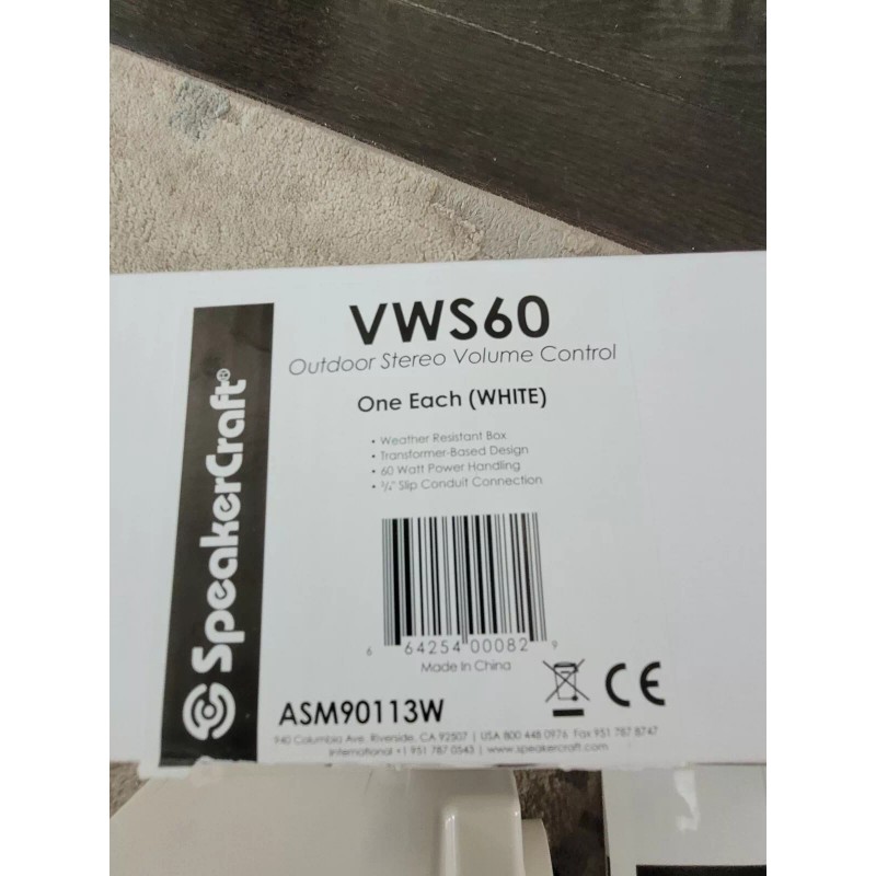 Universal Speakercraft VWS60 Outdoor Stereo Volume Control (white) ASM90113W