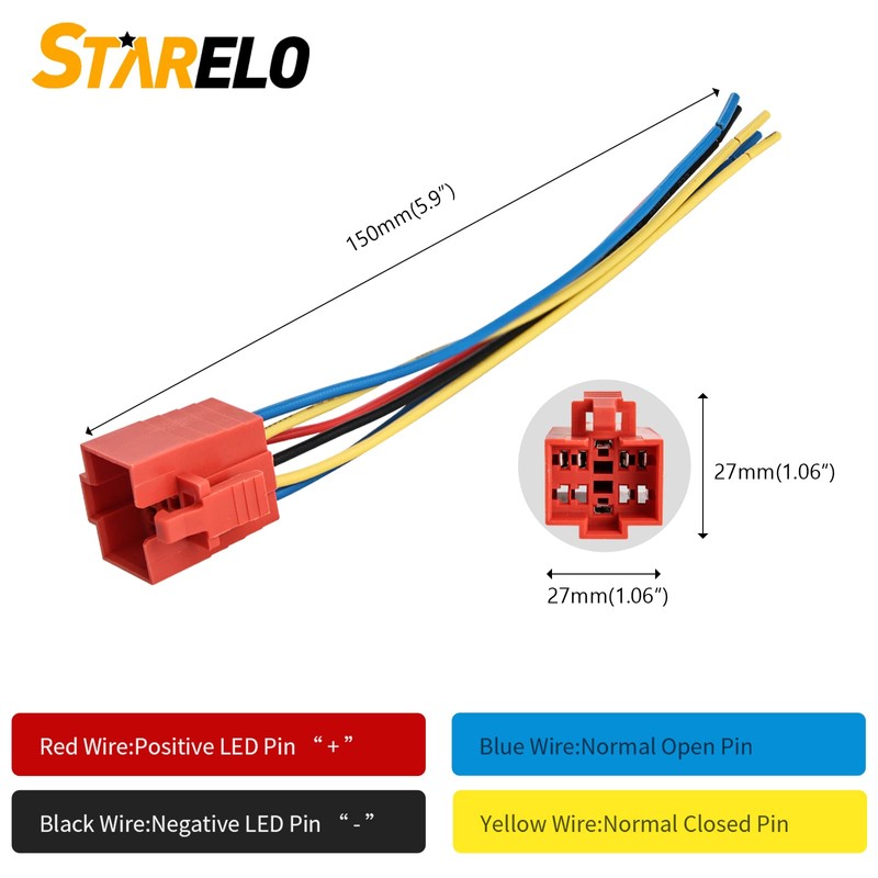 STARELO 10Amp 22MM 7/8'' Latching Push Button Switch 12V 1NO