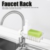 2Pcs Faucet Storage Rack Stainless Steel Sink Caddy Organizer Soap