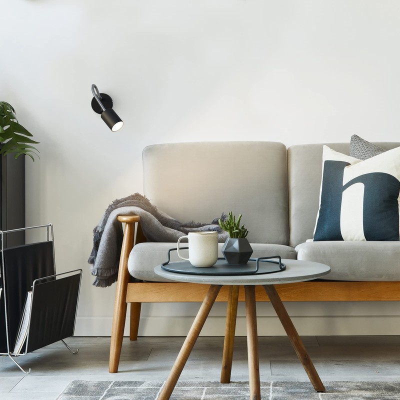 ledscom.de Waika Reading Light with Gooseneck and Switch Matte Black