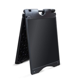 Jumbl A-Frame Signboard 22” x 28” Display Surface – Large Outdoor Sandwich Board w/Weather Resistant PVC Sign Protector & Sand Fill Holes – Dual Signage Stand for Storefront Sidewalk Curb (Black)