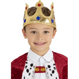 Smiffys Kids Royal Crown , Girls Fancy Dress, Child Dress Up Hats