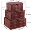 Honygebia Bamboo Decorative Storage Boxes - Set of 3 Woven