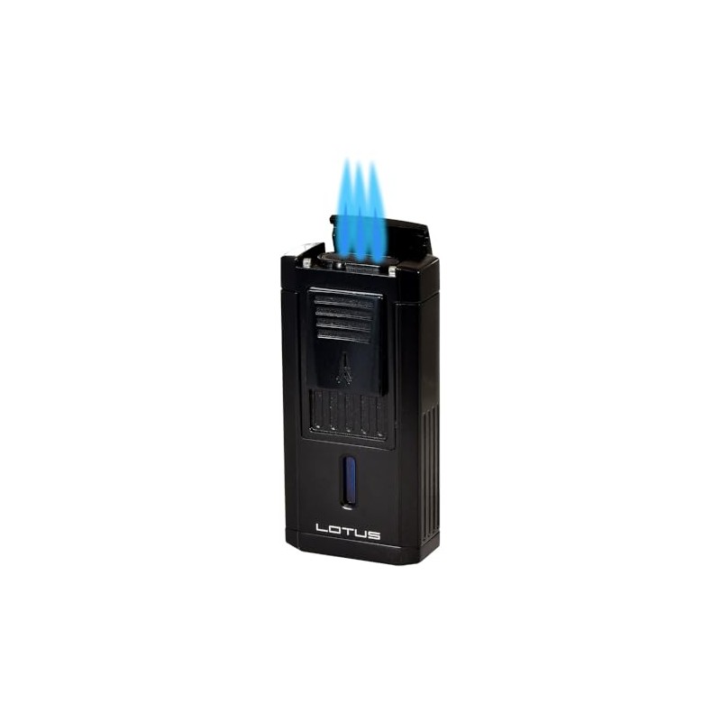 Lotus Duke Triple Torch Lighter with Cutter (Black Matte)