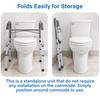 Vaunn Medical Deluxe Adjustable and Foldable Toilet Safety Frame, Bathroom