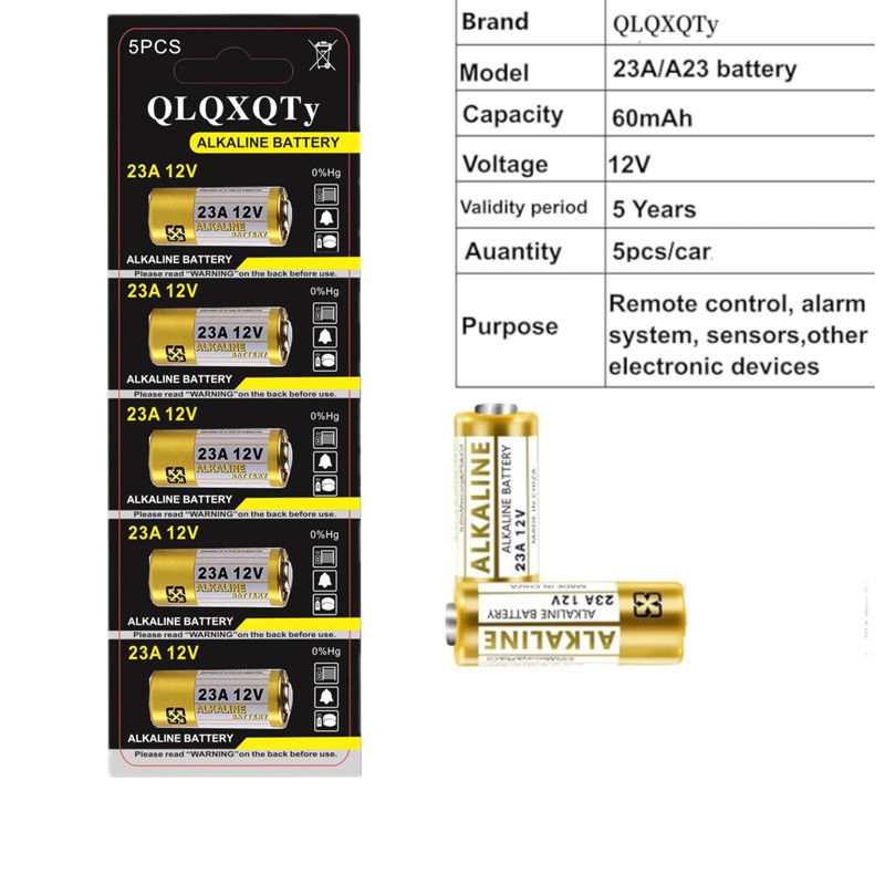 QLQXQTy 10PACK 23a A23 23A 23AE Alkaline Battery 12V