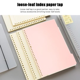 TOYANDONA File Index Divider Card Sheet a4 30 Holes Plastic Index Pages Colorful Labels Divider Labels Board Tabs Index Sheets File Accessories Office 20pcs