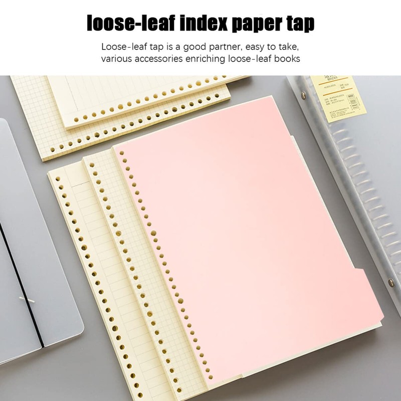 TOYANDONA File Index Divider Card Sheet a4 30 Holes Plastic