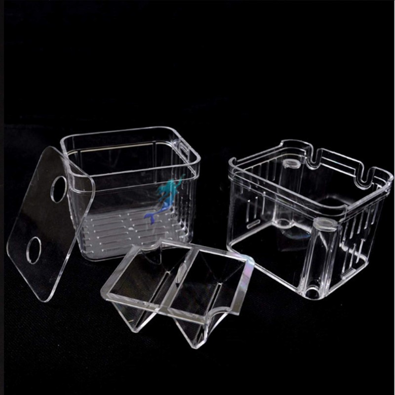 Tiberham Fish Breeding Box, Acrylic Floating Fish Hatchery Isolation Box,