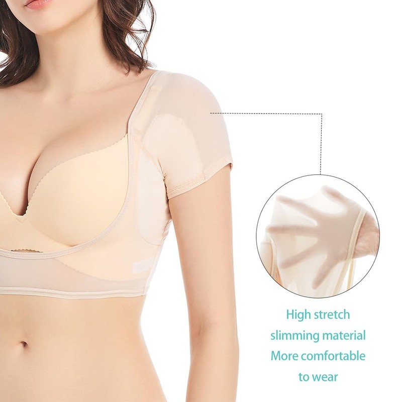 satithry 2PCS Ultra-thin underarm anti-sweat lady's underwear with Large size