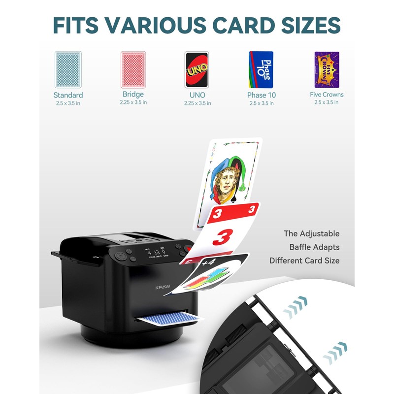 KPAW Automatic Card Shuffler and Dealer - 1-2 Decks Support