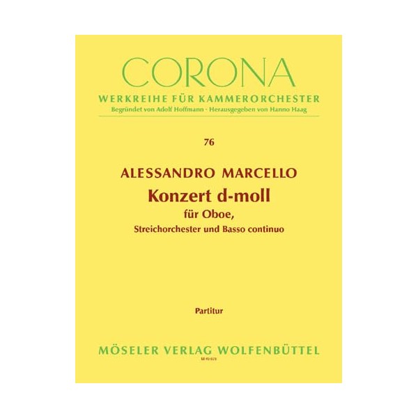 Concerto D minor: 76. oboe, string orchestra and basso continuo.