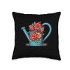 Watering Can with Flowers Flower Watering Can Costume Throw Pillow,