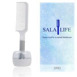 [Noodle Treatment] Smooth, Beautiful Hair Comb, Comb, Glossy, Surface Treatment, Hair Care Supplies, Anti-Static, Brush and Scalp Friendly Included Stand (White)