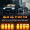 XRIDONSEN Emergency Dash Strobe Lights Amber Safety Flashing Warning w/Digital