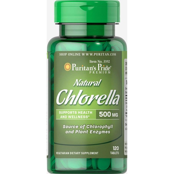 Puritan's Pride Natural Chlorella 500 mg-120 Tablets