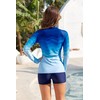 SPF Long Sleeve Rash Guards for Women Gradient UV SPF