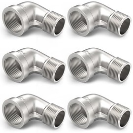 ChillWaves - Accesorio de tubería de acero inoxidable 304, codo de 90 grados NPT macho de 3/4 pulgadas x adaptador de rosca NPT hembra de 3/4 pulgadas