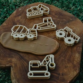 Kinfolk Pantry Cookie Cutter / Play Dough Cutters Construction (set of 5) + Road Roller