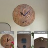 Lily's Home Hanging Wall Clock, Includes a Thermometer, Ideal for