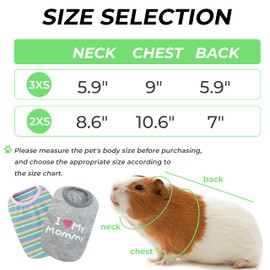 ALUZAEMO Guinea Pig Clothes - 2 Pack Cute Small Animal Vest Clothes for Rat Rabbit Chinchilla Ferret Kitten Chihuahua - Soft Breathable T-Shirt Pet Costume