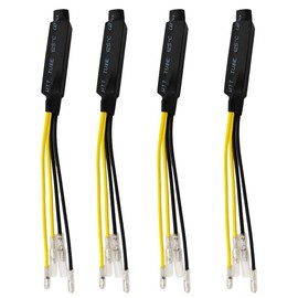 Gebildet 4pcs Motorcycle Resistor 12V Motorbike Turn Signal Indicator Resistor 10W 10Ω Adaptor Flash Fix Error LED for Motorcycle Motorbike(Y-067)