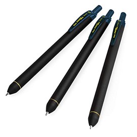 Pentel Energel BL437R1 Retractable Gel Ink Rollerball Pen - 0.7mm Nib - Navy Blue - Pack of 3