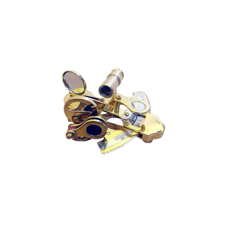 Hampton Nautical Scout's Brass Sextant, 4", Brass