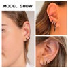 PABBEU Black Hoop Earrings for Women Small Black Hoop Earrings