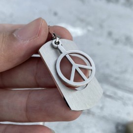 Fashion Jewelry STOP WAR PEACE SIGN HIPPIE LOVE pendant 22" 925 Sterling Silver plated Necklace