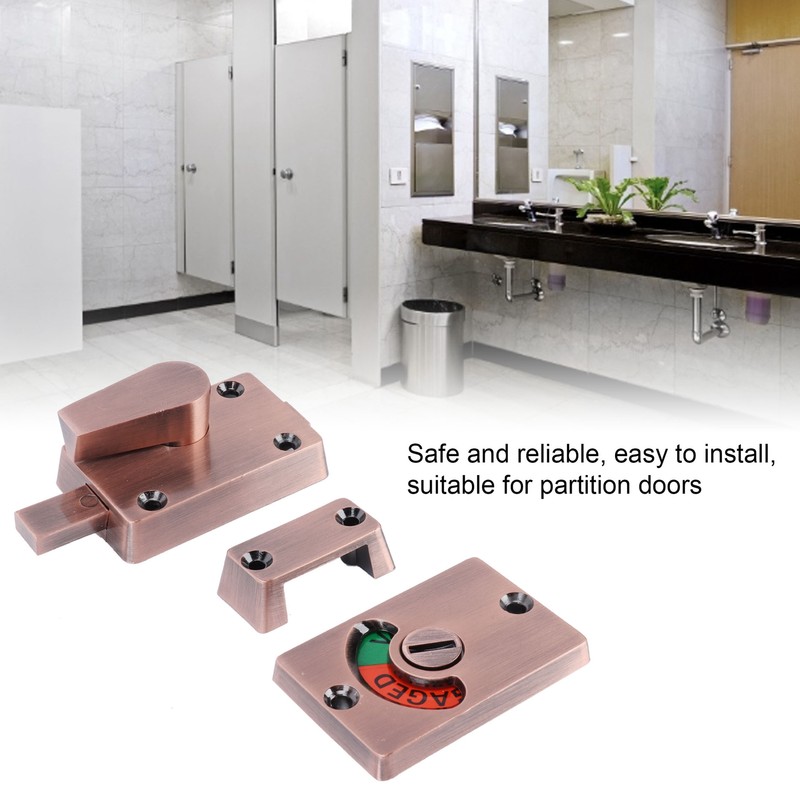 Partition Door Lock with Handle Public Toilet Restroom Bolt Lock