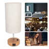 Touch Control Table Lamp Metal and Cloth USB Charging Three