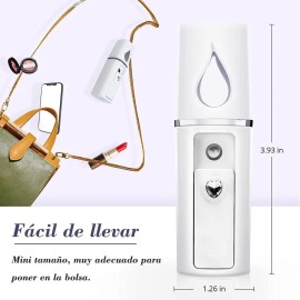 Nanomister Salome Vaporizador Facial 20ml Extensiones Pestañas Rosa pálido