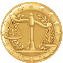 Gold Justice Scale Pin, Justice Scale Lapel Pin Button