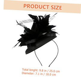 Ipetboom Fascinator Tea Party Hat for Women Elegant Plume Headband Hair Clip Stylish Vintage Design for Weddings Cocktail Masquerade Events Accessory for Formal Dress