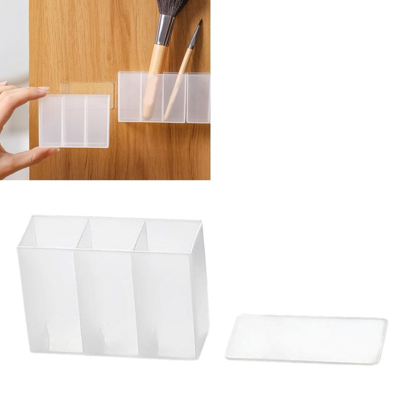 Beufee 2PCS Lipstick Holder, Makeup Brush Holder Wall Mounted Lipstick