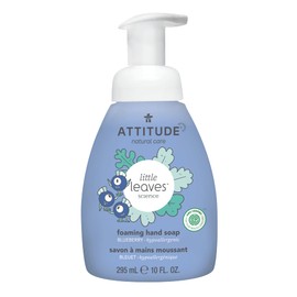 ATTITUDE Natural Foaming Hand Soap for Kids, Hypoallergenic Plant and Mineral-Based Formula, Vegan & Cruelty Free, EWG Verified, Blueberry, 60 Fl Oz, Pack of 6